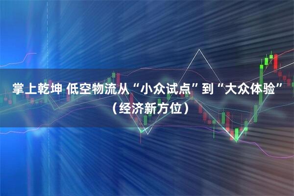 掌上乾坤 低空物流从“小众试点”到“大众体验”（经济新方位）